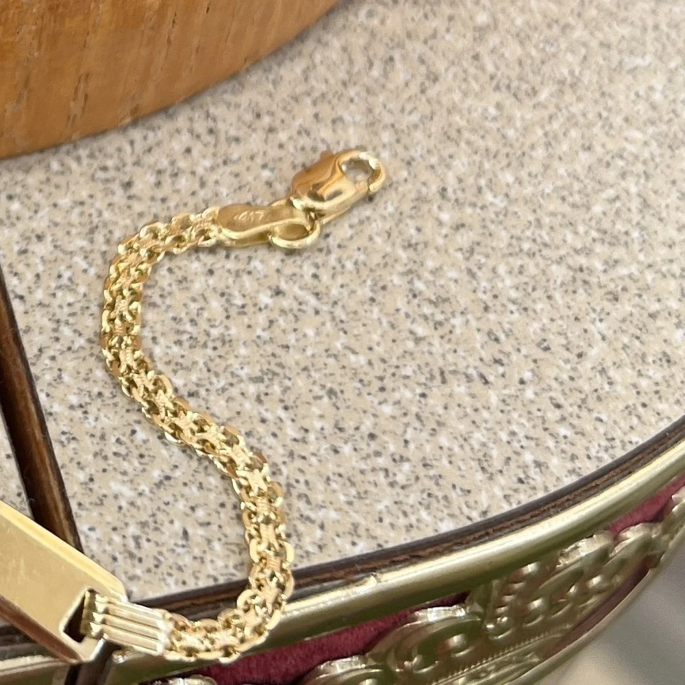 New 10K yellow gold Baby ID Bracelet 5.5” inches